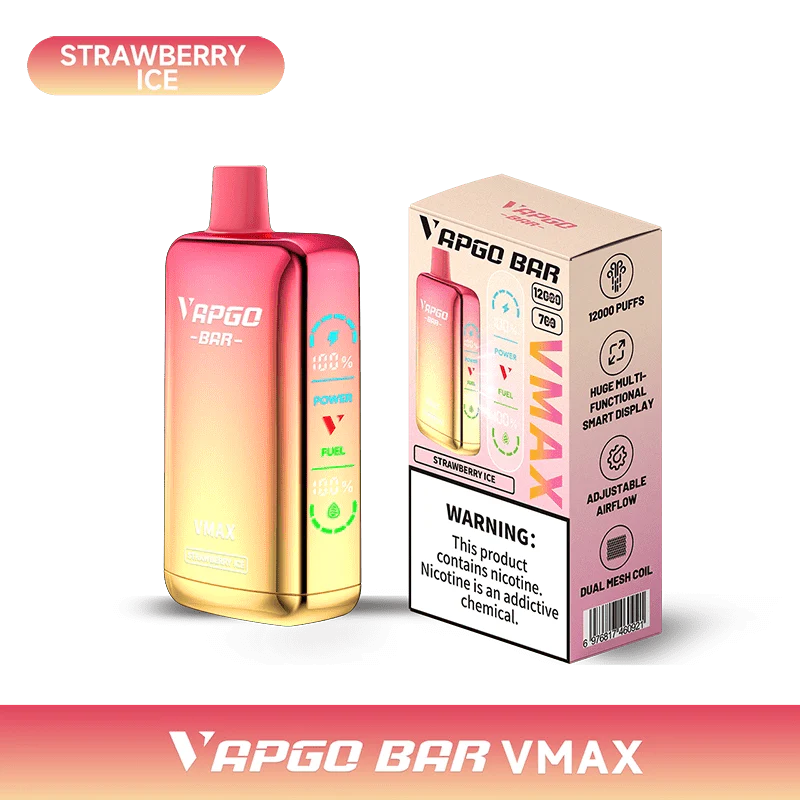 VAPGO BAR Disposable Vape VAPGO BAR Vmax Disposable Vape  (5%, 12000 Puffs)