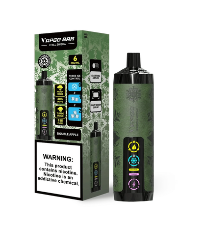 VAPGO Disposable Vape Double Apple VAPGO Chill Shisha 30K 3-Level Control Disposable (0.6% 30,000 Puffs)
