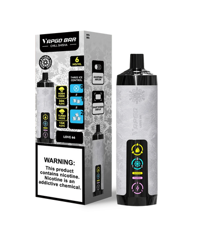 VAPGO Disposable Vape Love 66 VAPGO Chill Shisha 30K 3-Level Control Disposable (0.6% 30,000 Puffs)