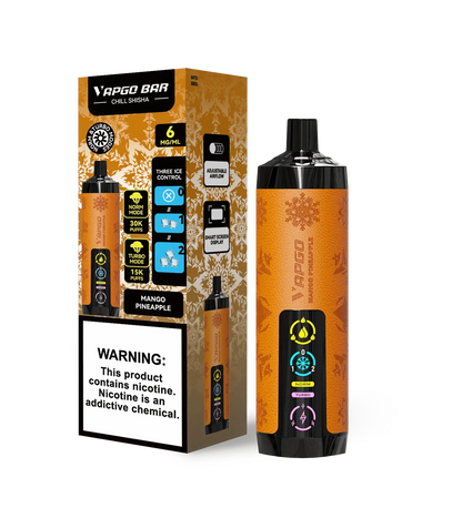 VAPGO Disposable Vape Mango Pineapple VAPGO Chill Shisha 30K 3-Level Control Disposable (0.6% 30,000 Puffs)
