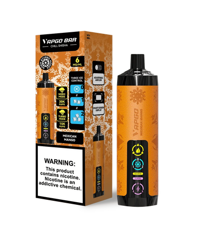 VAPGO Disposable Vape Mexican Mango VAPGO Chill Shisha 30K 3-Level Control Disposable (0.6% 30,000 Puffs)