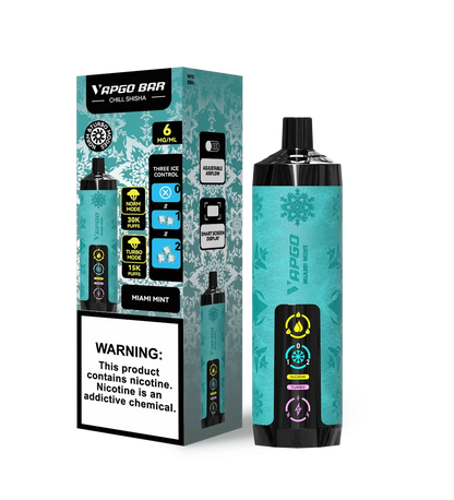 VAPGO Disposable Vape Miami Mint VAPGO Chill Shisha 30K 3-Level Control Disposable (0.6% 30,000 Puffs)