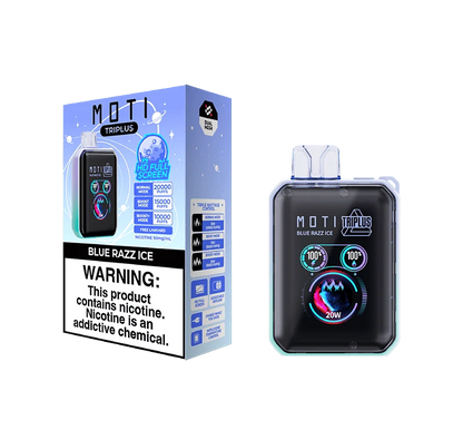 MOTI Triplus 20K Disposable Vape Blue Razz Ice Flavor